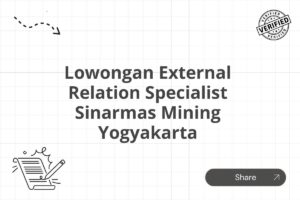 Lowongan External Relation Specialist Sinarmas Mining Yogyakarta