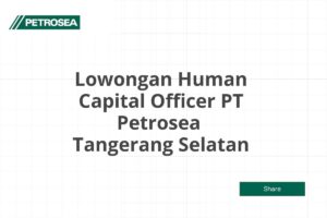 Lowongan Human Capital Officer PT Petrosea  Tangerang Selatan Tahun 2025 (Apply Now)
