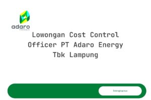 Lowongan Cost Control Officer PT Adaro Energy Tbk Lampung Tahun 2025 (Resmi)