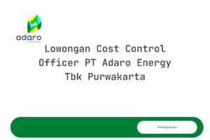 Lowongan Cost Control Officer PT Adaro Energy Tbk Purwakarta Tahun 2025 (Apply Now)