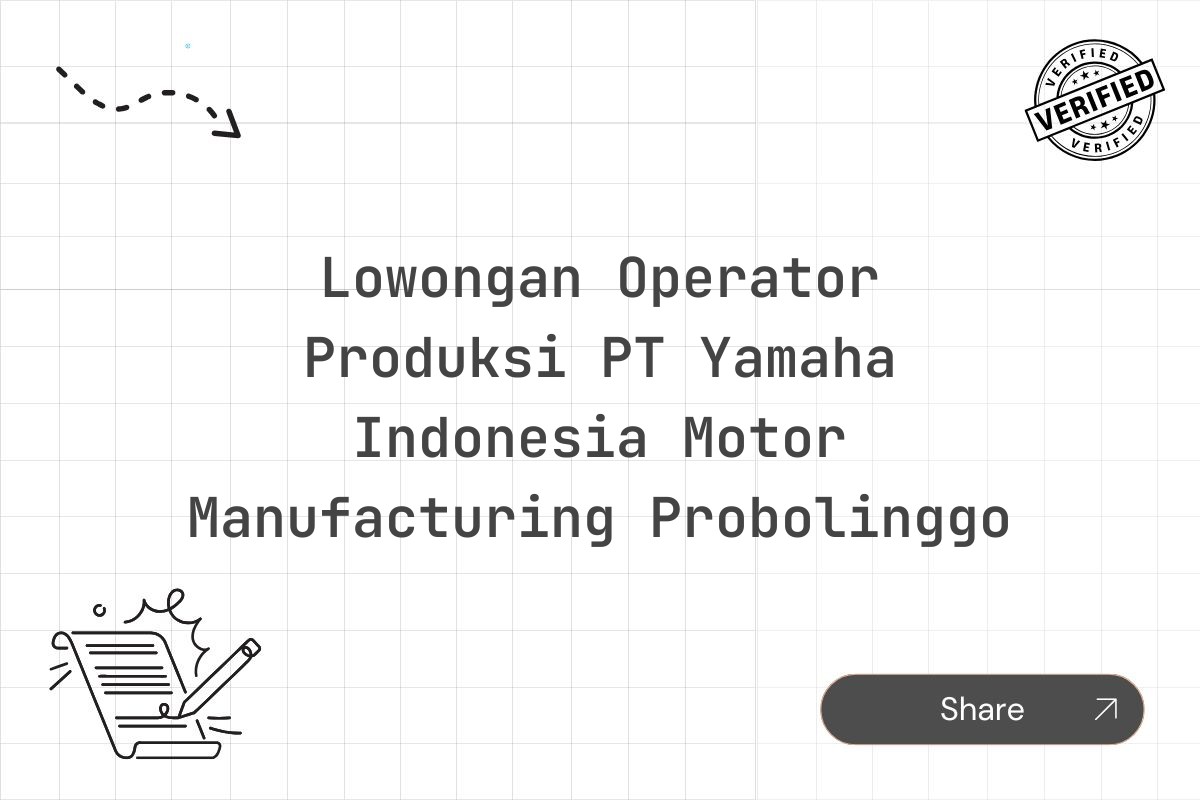 Lowongan Operator Produksi PT Yamaha Indonesia Motor Manufacturing Probolinggo Tahun 2025