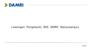 Lowongan Pengemudi BUS DAMRI Banyuwangis Tahun 2025 (Resmi)