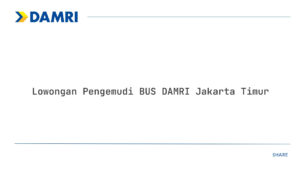 Lowongan Pengemudi BUS DAMRI Jakarta Timur Tahun 2025 (Lamar Sekarang)