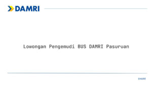 Lowongan Pengemudi BUS DAMRI Pasuruan Tahun 2025